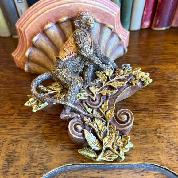 Vintage Bell Hop Monkey Wall Sconce/shelf plate - Picture 3 of 12